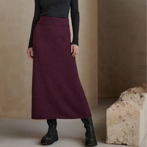 Poetry Merino/Alpaca Knit Skirt (Olive)